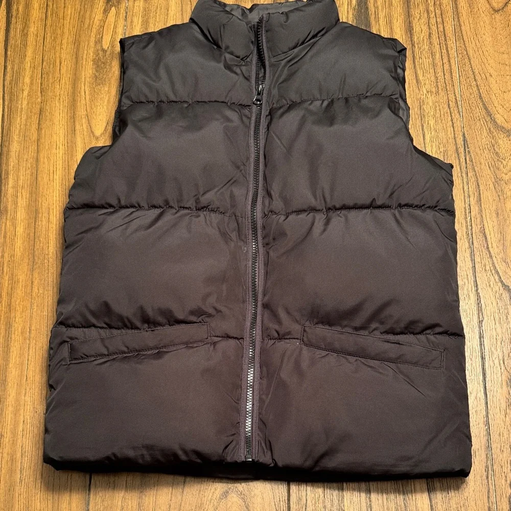 Old Navy Metallic Gray‎ Puffer Vest